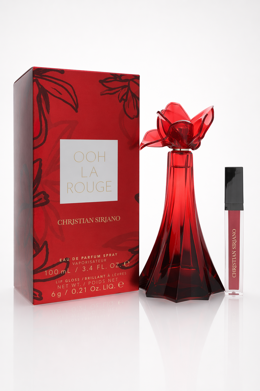 Christian Siriano Ooh La Rouge Eau De Parfum Spray + 0.21 oz Red Lip Gloss By Christian Siriano Default