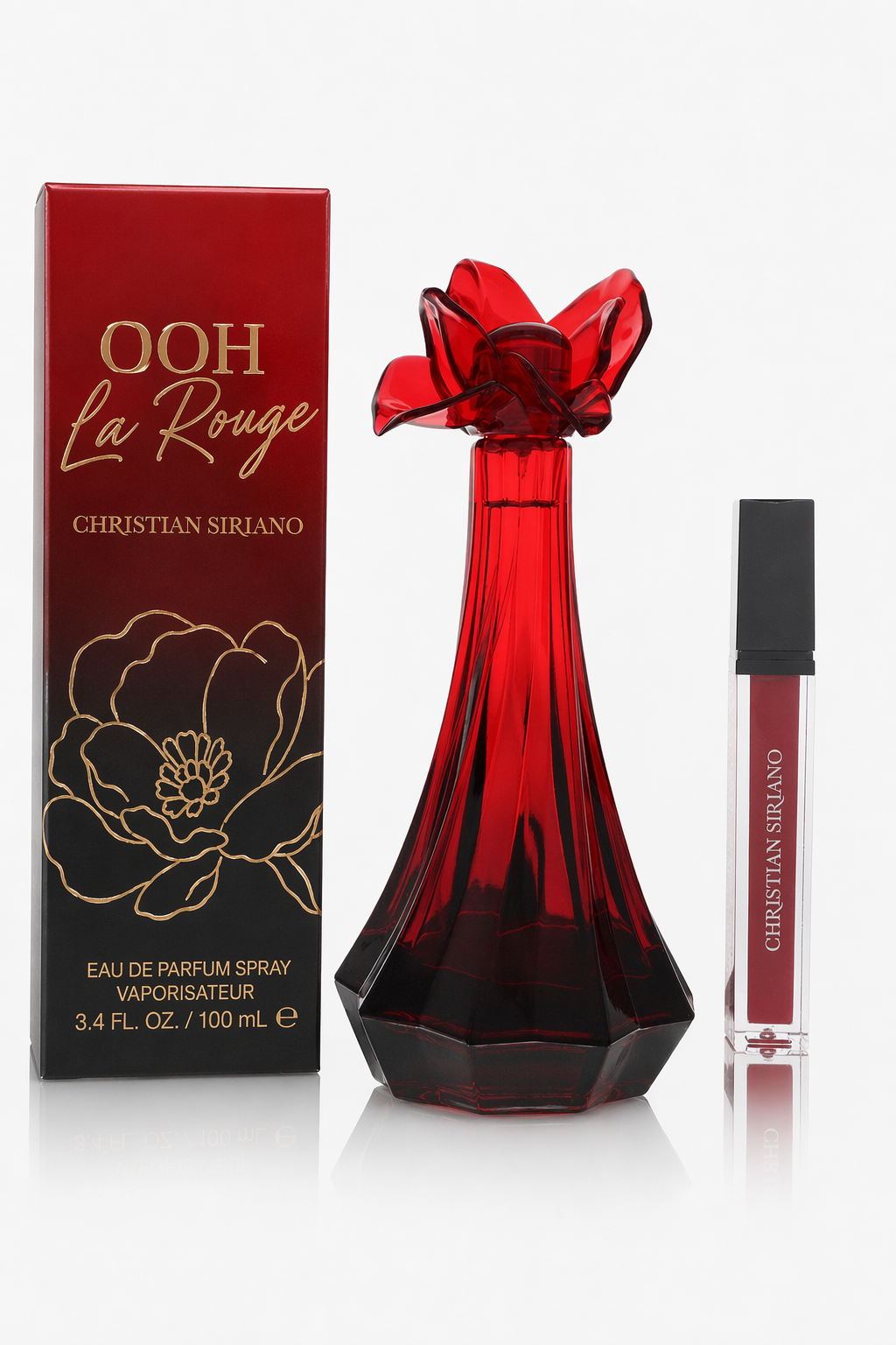 Christian Siriano Ooh La Rouge Eau De Parfum Spray + 0.21 Oz Red Lip Gloss (Unboxed) By Christian Siriano Default