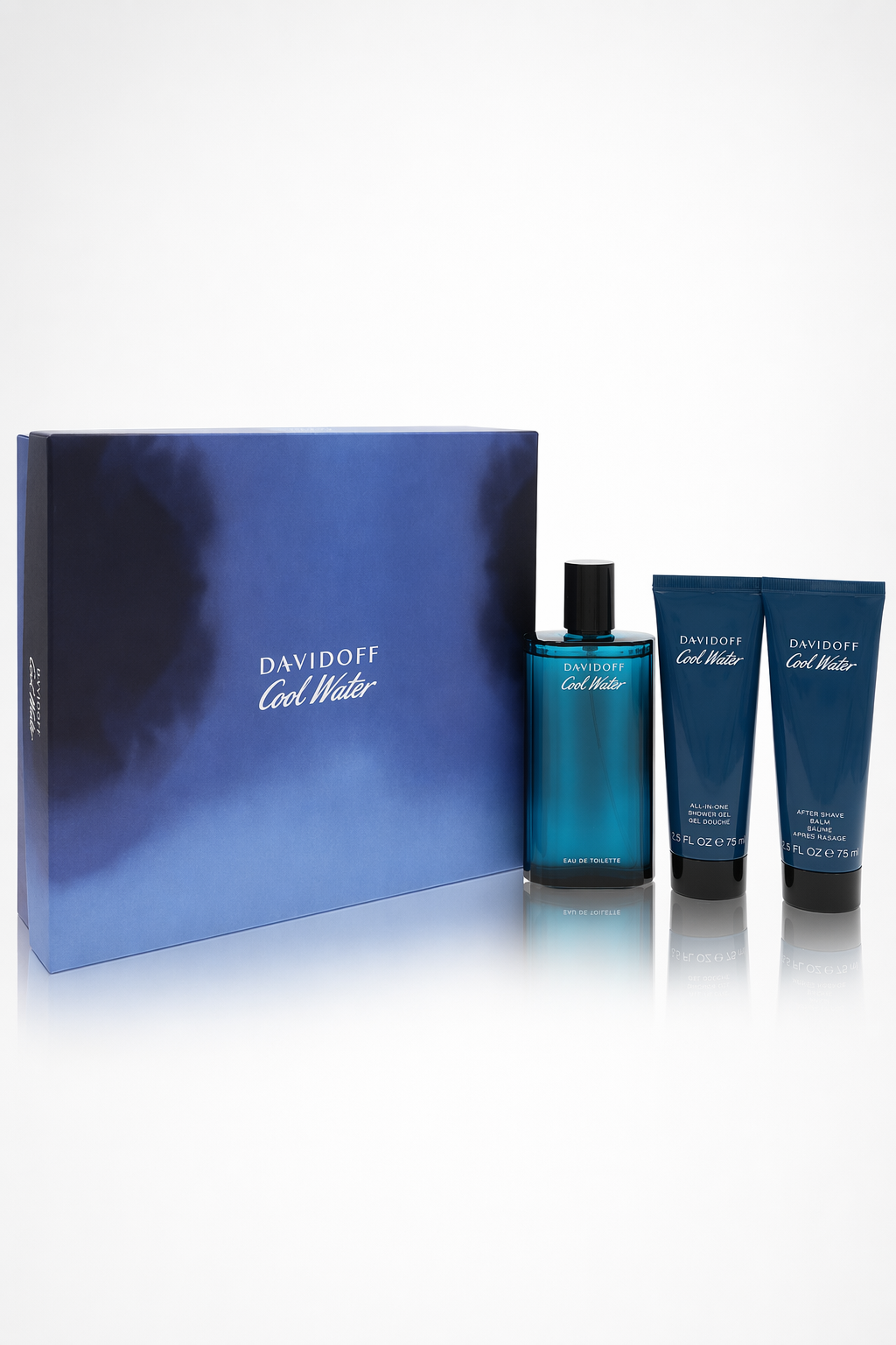 Cool Water Gift Set - 4.2 oz Eau De Toilette Spray + 2.5 oz After Shave Balm + 2.5 oz Shower Gel By Davidoff Default