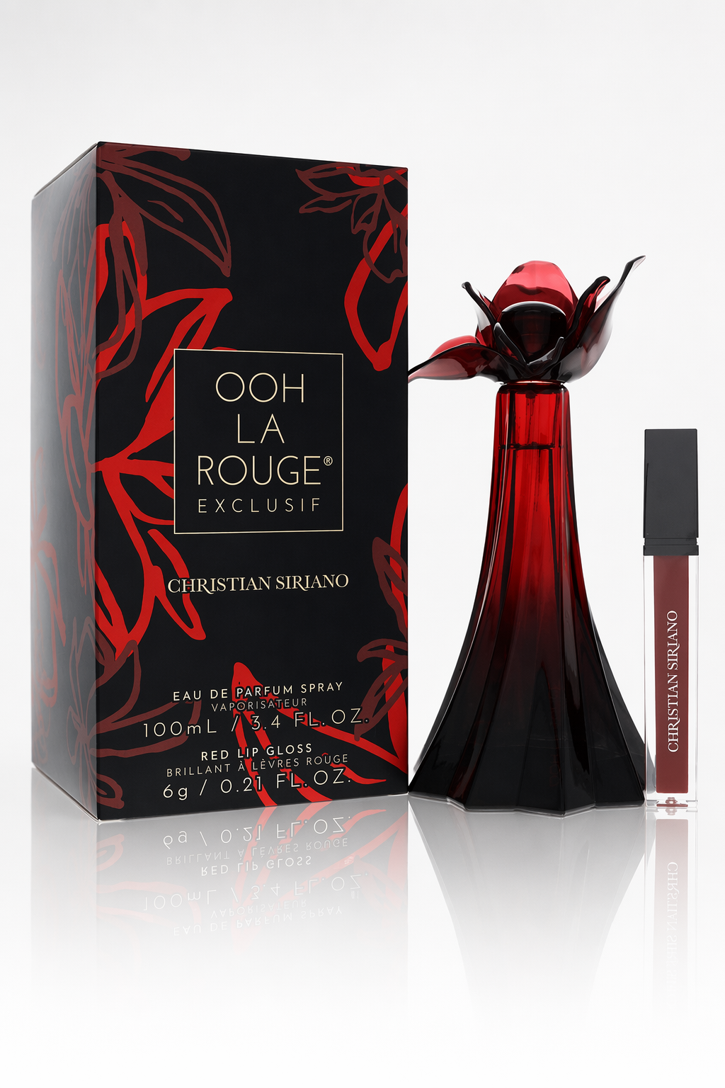 Christian Siriano Ooh La Rouge Exclusif Eau De Parfum Spray + 0.21 oz  Red Lip Gloss By Christian Siriano Default