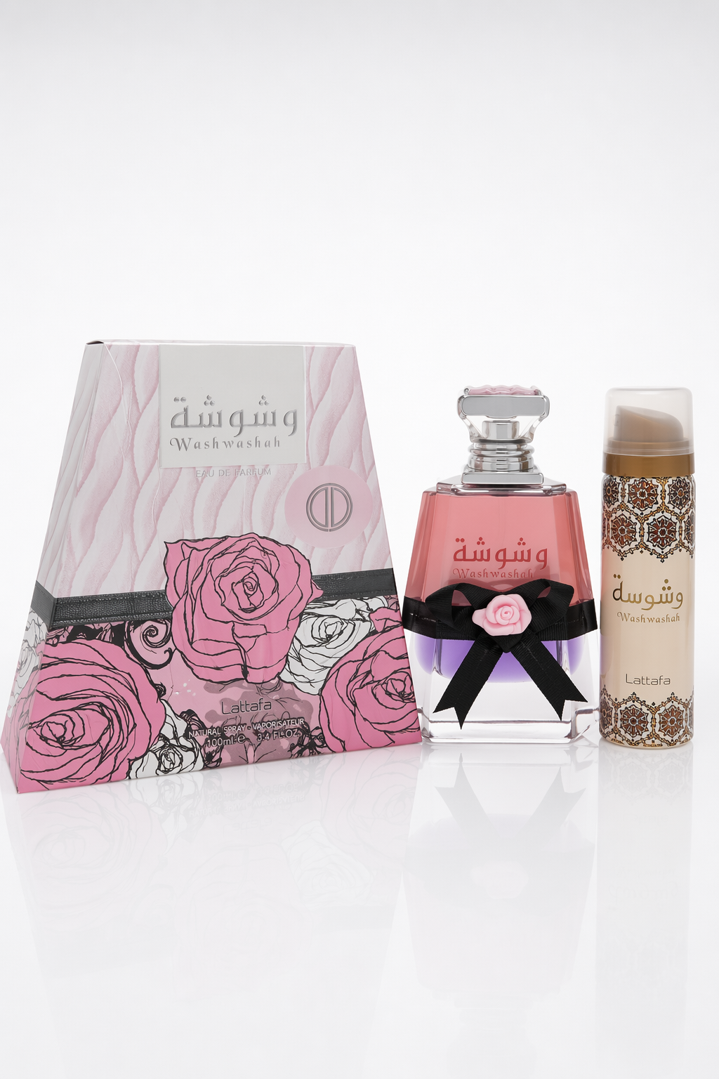 Washwashah Eau De Parfum Spray Plus 1.7 oz Deodorant By Lattafa Default