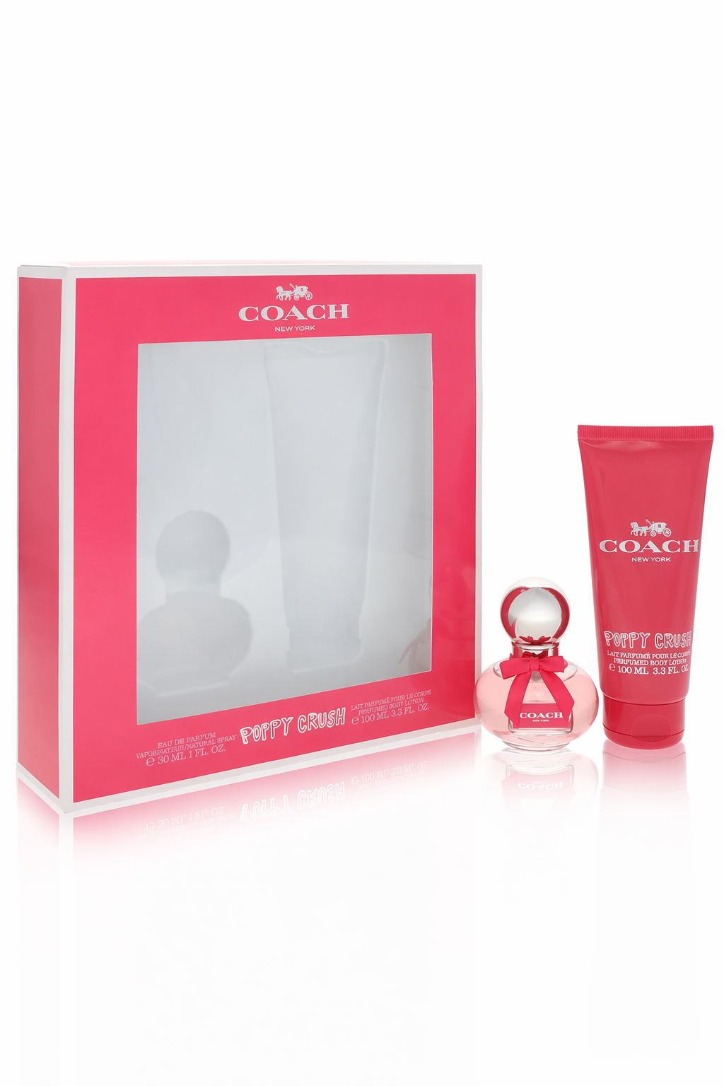 Coach Poppy Crush Gift Set - 1 oz Eau De Parfum Spray + 3.3 oz Body Lotion By Coach Default