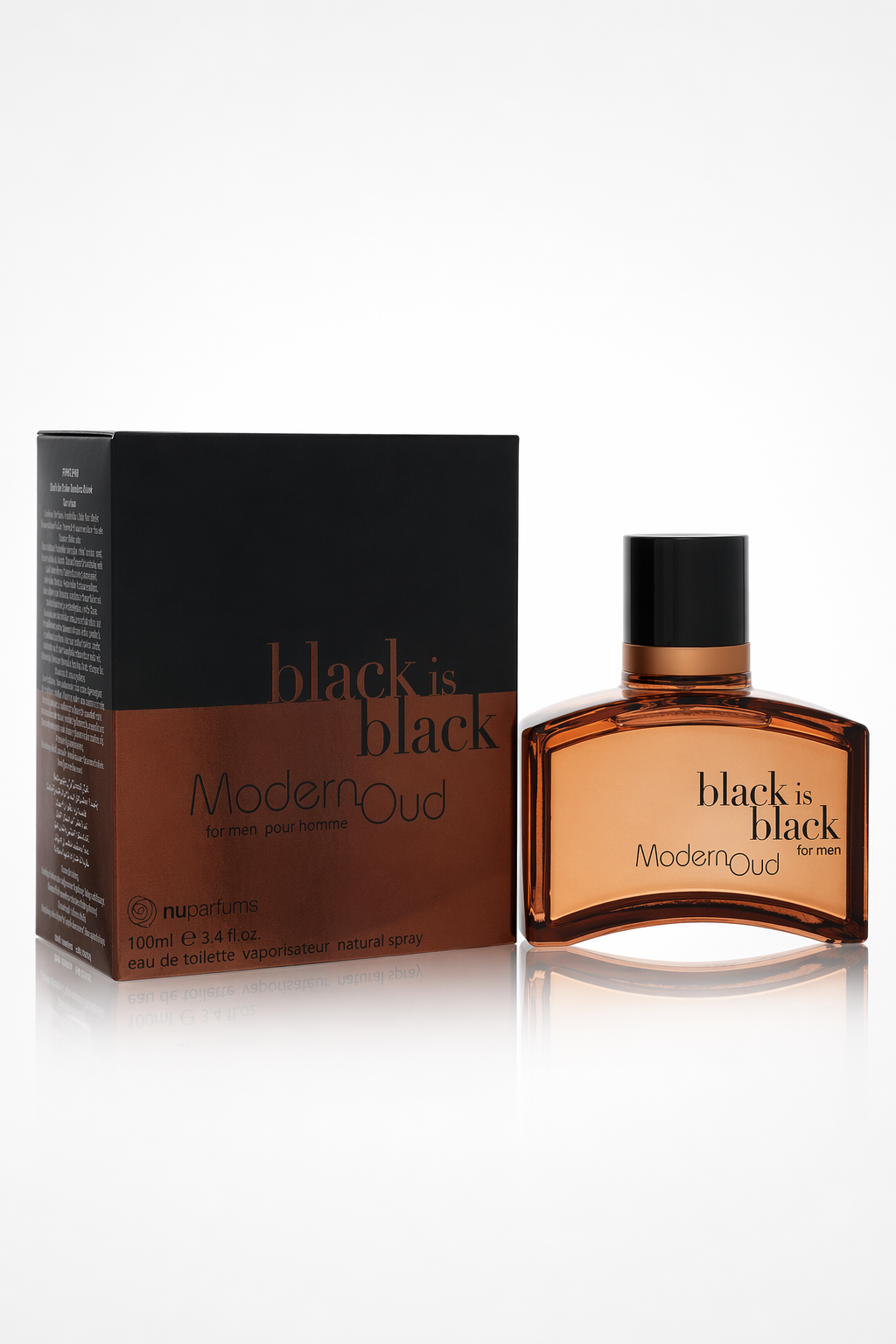 Black Is Black Modern Oud Eau De Toilette Spray By Nu Parfums Default