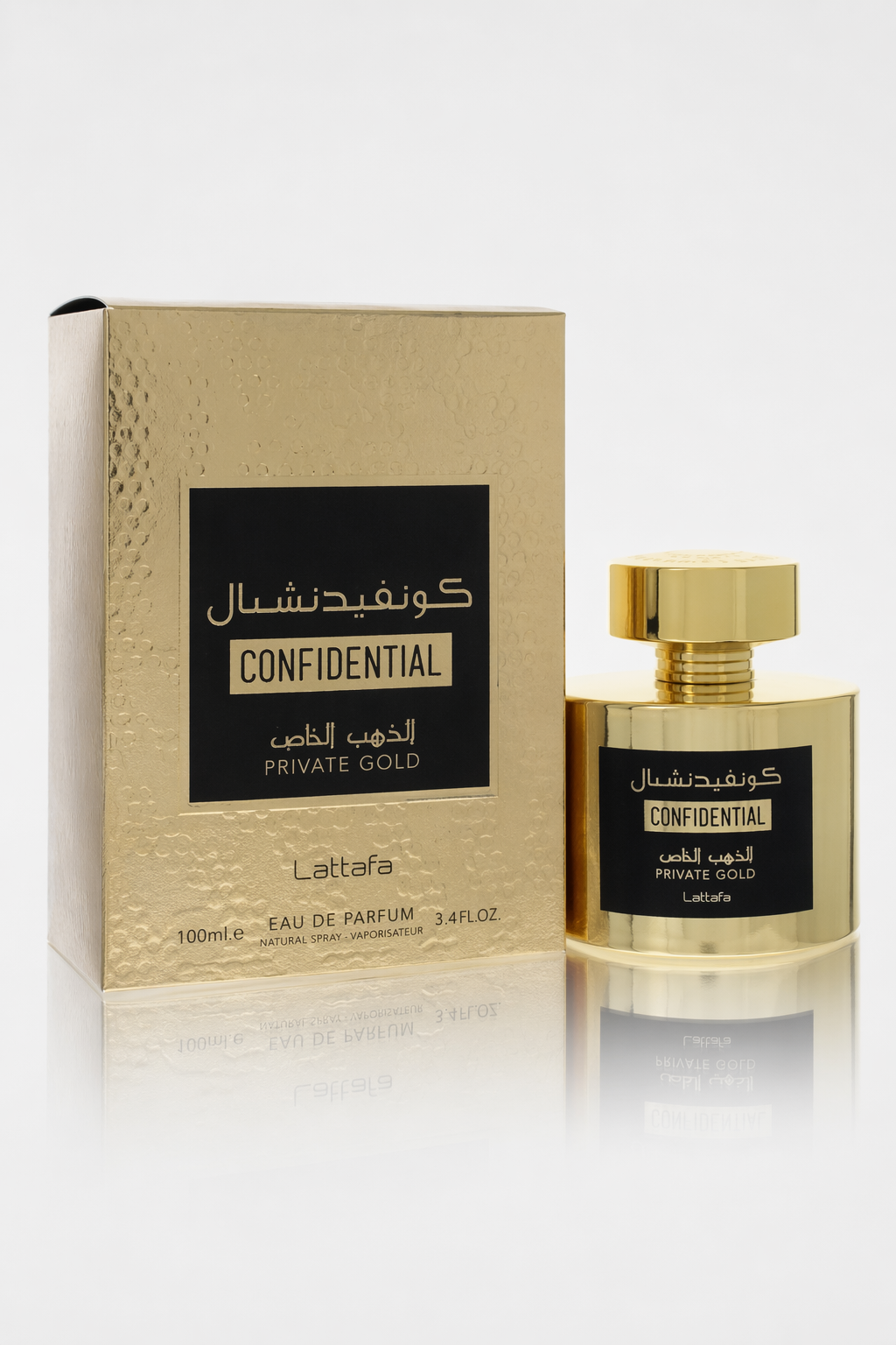 Lattafa Confidential Private Gold Eau De Parfum Spray (Unisex) By Lattafa Default