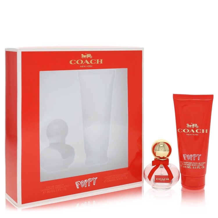 Coach Poppy Gift Set, 1 oz Eau De Parfum Spray + 3.3 oz Body Lotion By Coach