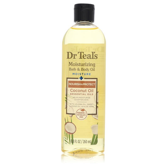 Dr Teal's Moisturizing Bath & Body Oil Nourishing Coconut Oil with Essensial Oils, Jojoba Oil, Sweet Almond Oil and Coco