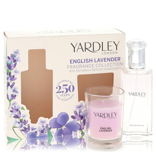 English Lavender Gift Set - 1.7 oz Eau De Toilette + 4.2 oz Fragranced Candle By Yardley London
