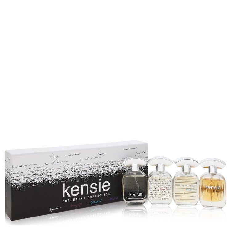 Kensie Life Beat Gift Set - Kensie Fragrance Collection includes Kensie, Kensie Loving Life, Kensie Free Spirit, Kensie Life Beat all in 0.68 oz Mini EDP sprays By Kensie