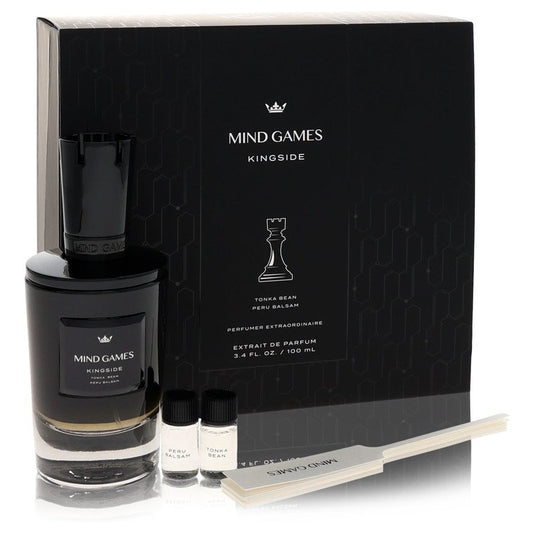 Mind Games Kingside Gift Set, 3.4 oz Extrait De Parfum Spray + Two 0.10 Mini EDP Travel Size + Testing Papers By Mind Ga